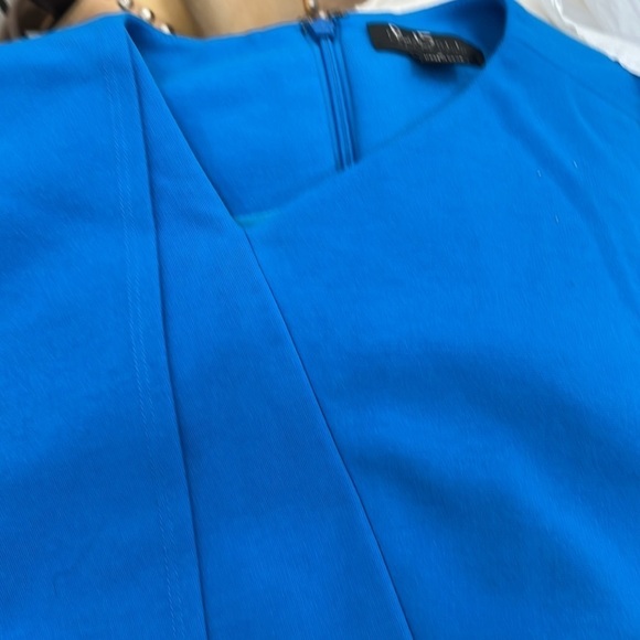 Per Se by Carlisle Collection Dress Size 4 Turquoise Zip Up Back Ret $555 NWT - Picture 7 of 11